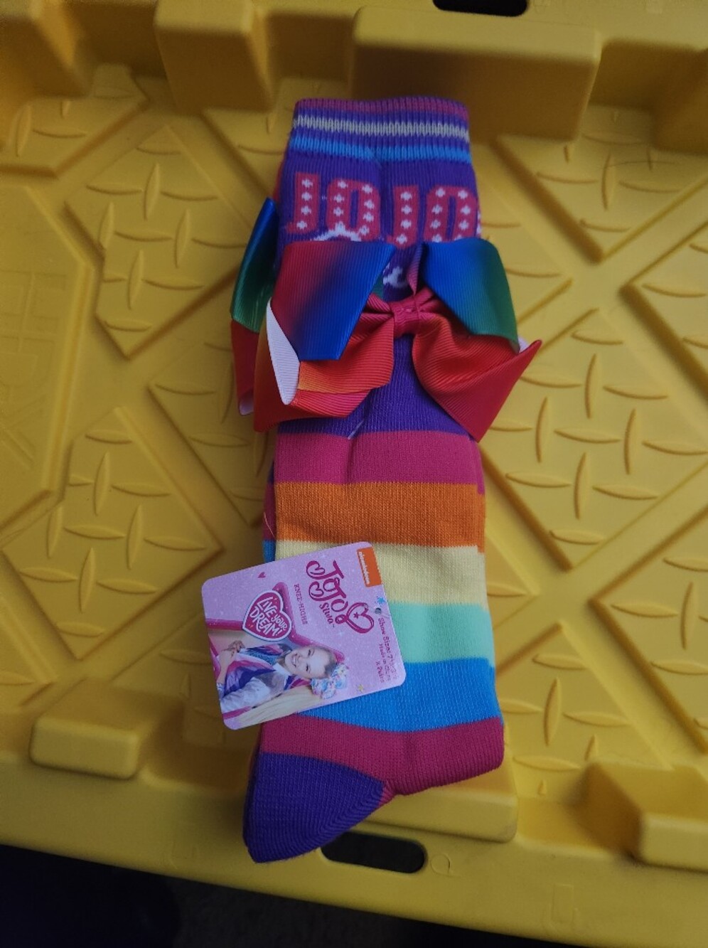 JoJo Siwa Rainbow Bow Knee-High Socks - Multicolor